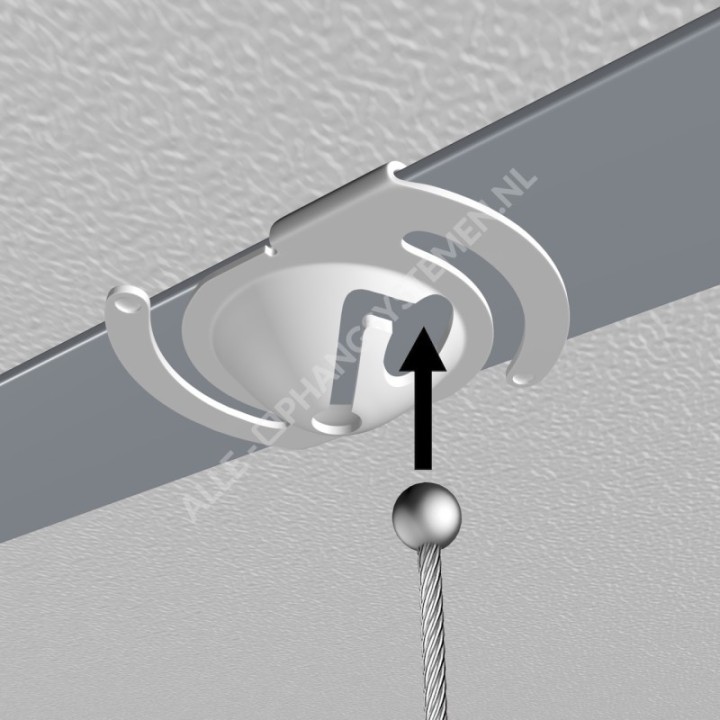 GeckoTeq Plafond clip wit metaal set incl. staaldraad