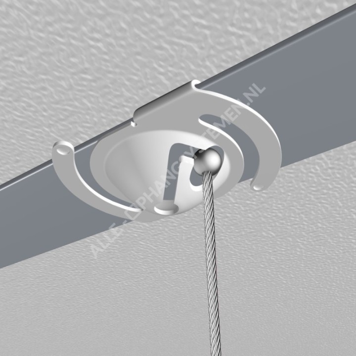 GeckoTeq Plafond clip wit metaal set incl. staaldraad