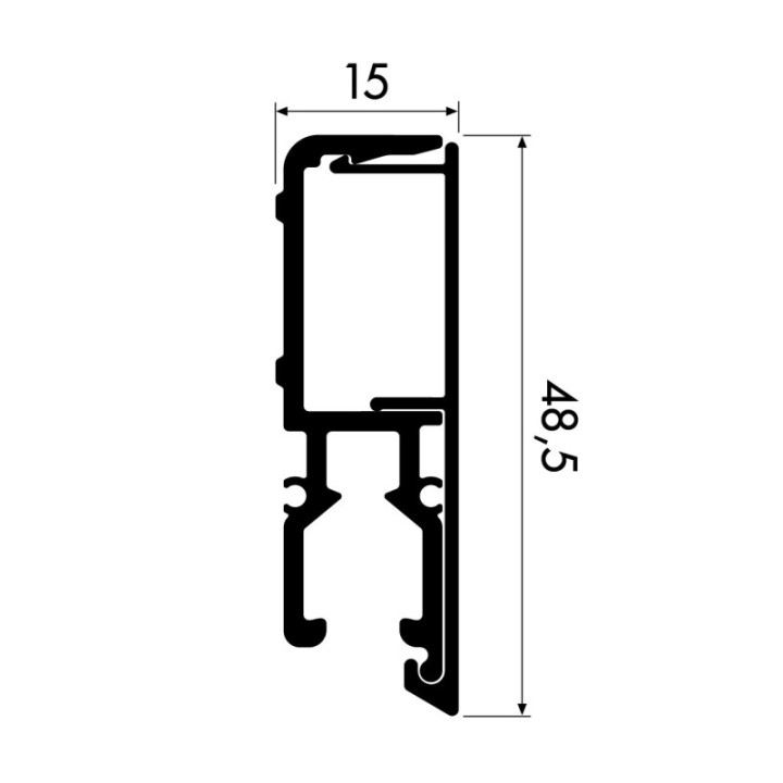 Newly R70 Museum Rail in witte primer incl. Afdekprofiel – 70 kg