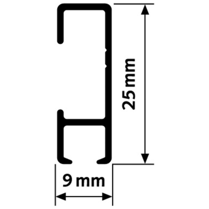 Ophangset 2 meter BASIC - Artiteq kwaliteitsrail
