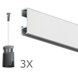 Ophangset 4 meter PRO - Artiteq kwaliteitsrail