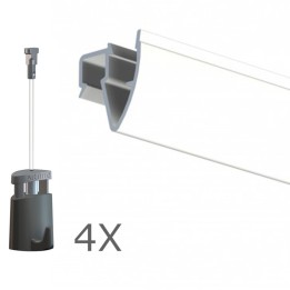 Ophangset 6 meter PLAFOND - Artiteq kwaliteitsrail