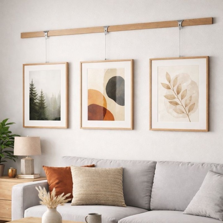 Artiteq houten gallery schilderij rail - 20 kg p/m