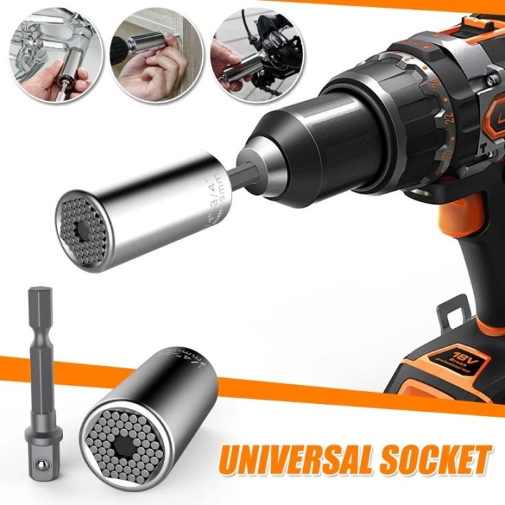 GeckoTeq Gator Grip "Magic Socket” of universele zelfinstellende dopsleutel.