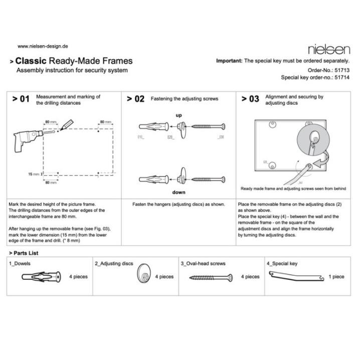 Sleutel voor Nielsen Design – Security System (Artikel 51713)