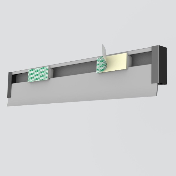 Artiteq Info Rail Memo Rail Papier Rail Papergrip - Strak 25cm klemprofiel voor wisselbare mededelingen