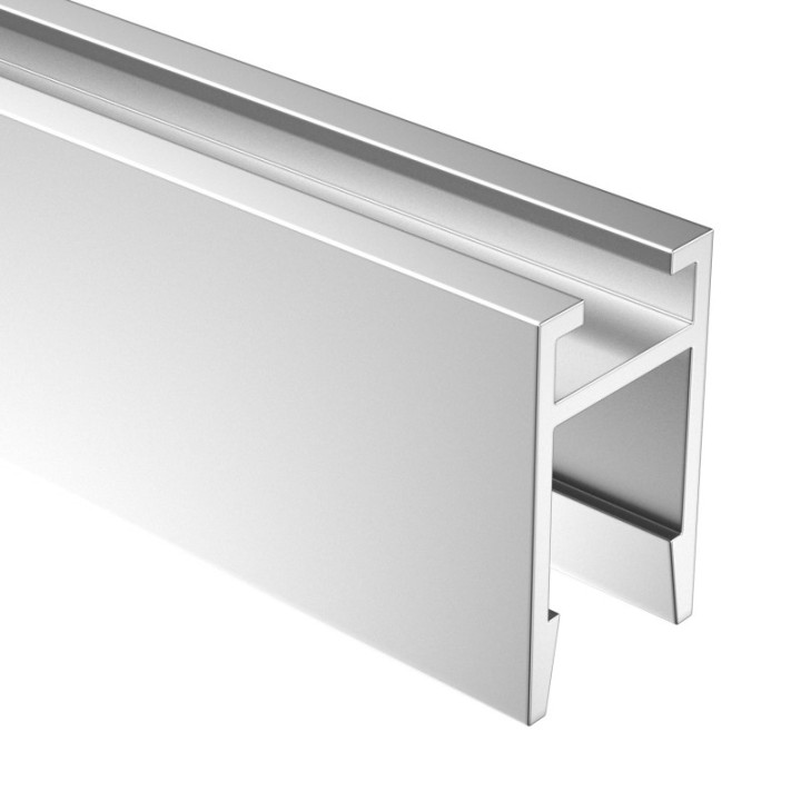GeckoTeq Aluminium klem- en ophangrail voor akoestische PET-panelen 9/12/24mm – 20kg