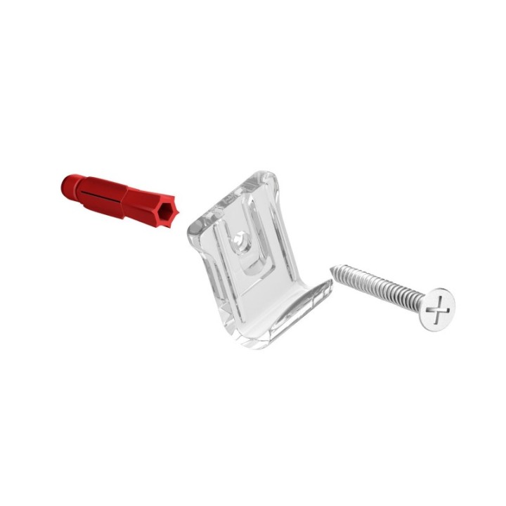 GeckoTeq Transparant DiBond Glas Forex Spiegel Muur Klem set - incl. schroeven