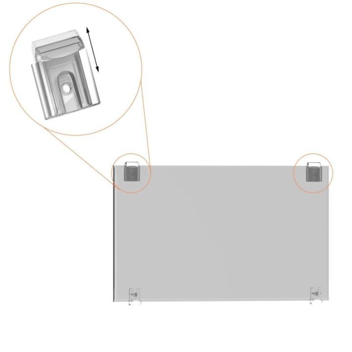 GeckoTeq Transparant DiBond Glas Forex Spiegel Muur Klem set - incl. schroeven