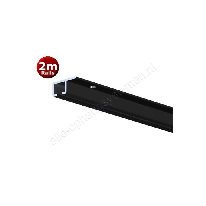 Artiteq Top Rail Set zwart - 200cm - 20kg