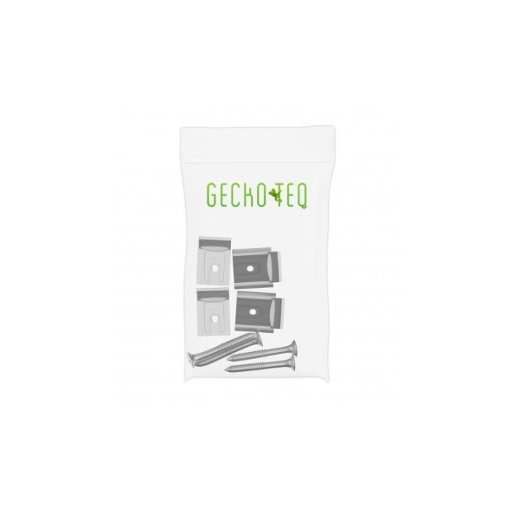 GeckoTeq Transparant DiBond Glas Forex Spiegel Muur Klem set - incl. schroeven