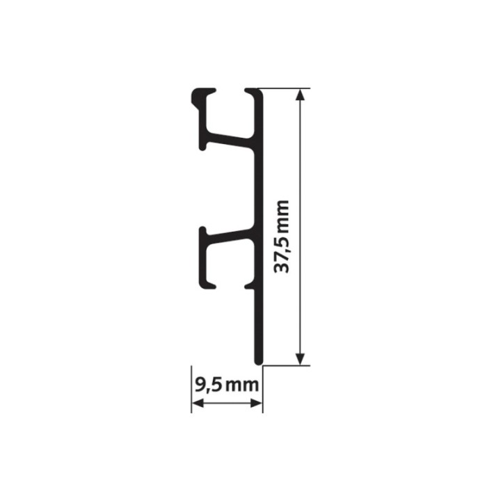 Tapijt Wandkleed Rail incl. 2 Velcro strips - icm de Artiteq Click Rail Pro