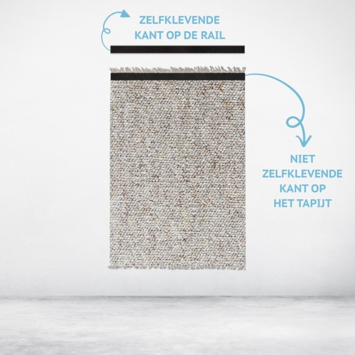 Tapijt Wandkleed Rail incl. 2 Velcro strips - icm de Artiteq Click Rail Pro