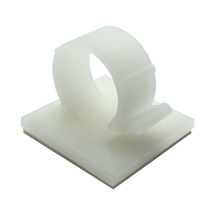 GeckoTeq Zelfklevende kabelhaken – Nylon wit (prijs per 2 stuks)
