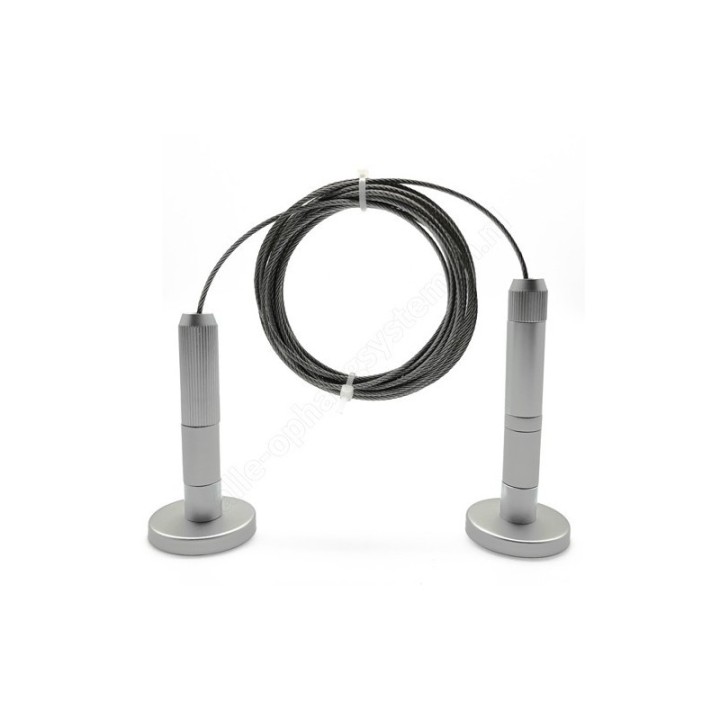 GeckoTeq Spankabel Staaldraad Set 1,8 mm - 3 meter incl. schroeven & pluggen