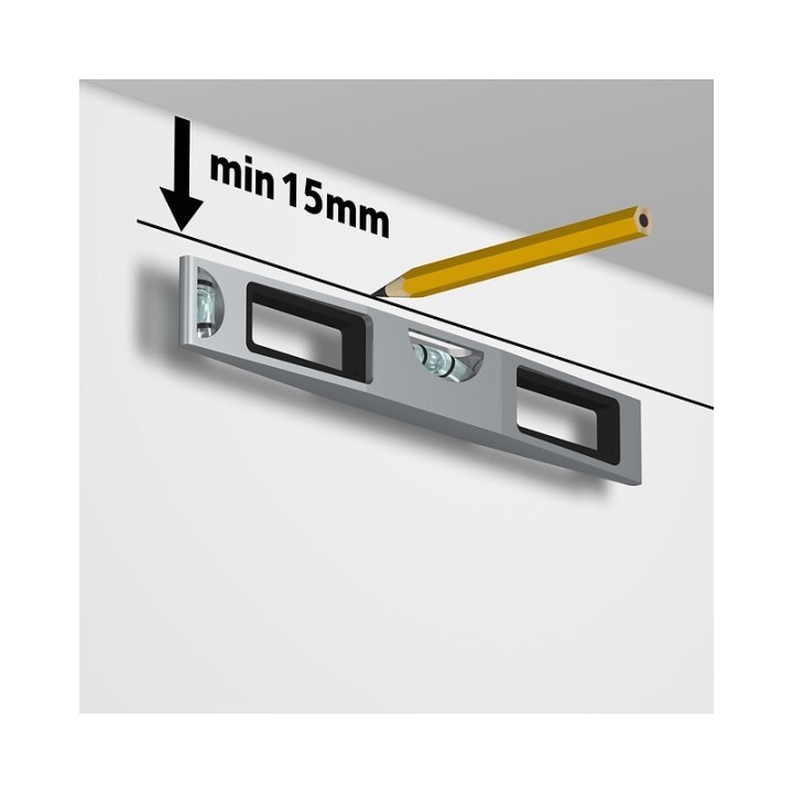 Artiteq Contour rail Click & Connect muurclip