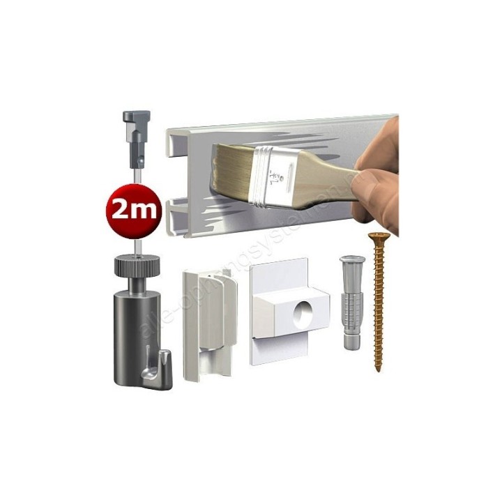 Artiteq Click Rail wit overschilderbaar Set