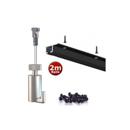 Artiteq Top Rail Set zwart - 200cm - 20kg